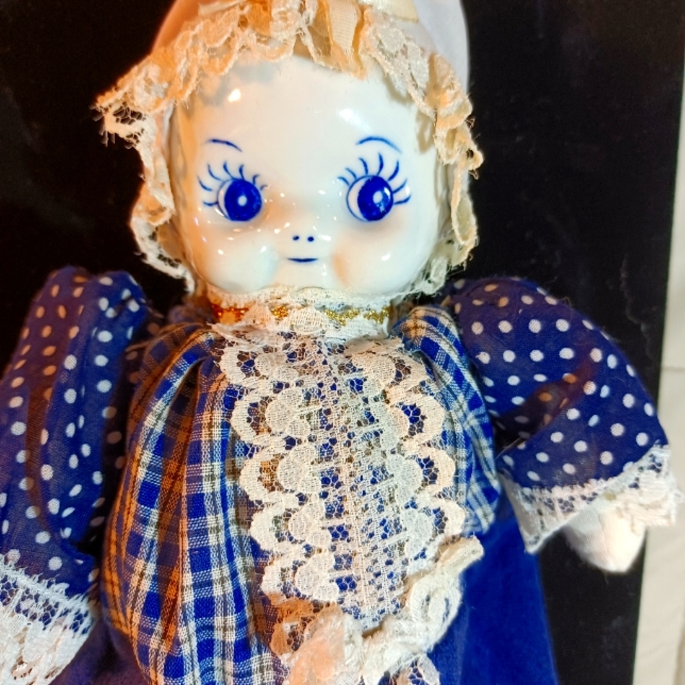 Vintage Porelain Girl Doll 11 inch